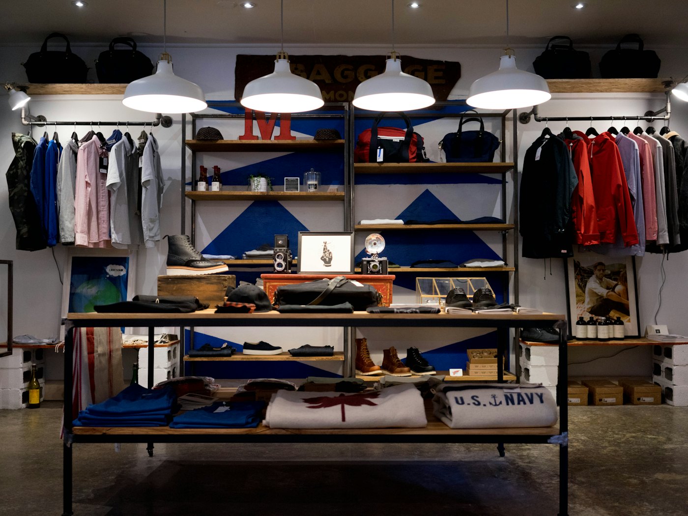 Atelier North flagship retail store with layered display